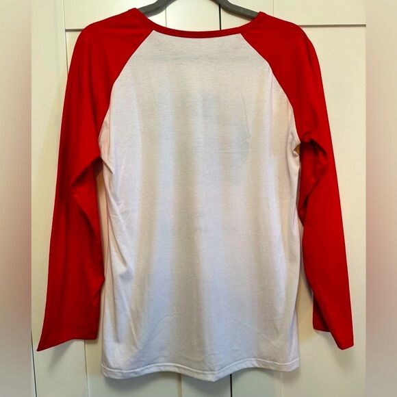 Christmas Movie Watching Shirt Red & White Sz MED NEW! - Picture 2 of 4